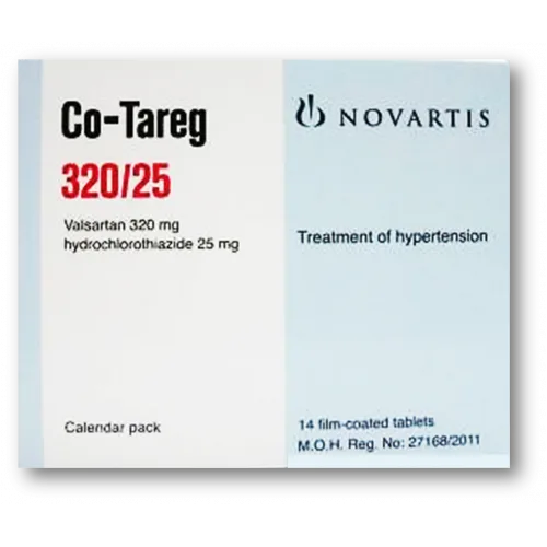 Co-Tareg 320 مجم Valsartan & 25 مجم Hydrochlorothiazide for Hypertension