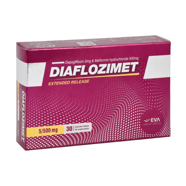 Diaflozimet 5 مجم Dapagliflozin & 500 مجم Metformin Hydrochloride