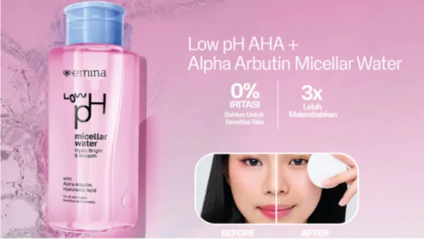 BG All in One مهدئ ومسكن تفتيح & Makeup Removing Micellar Water with حمض الهيالورونيك & Alpha Arbutin for All Skin Types