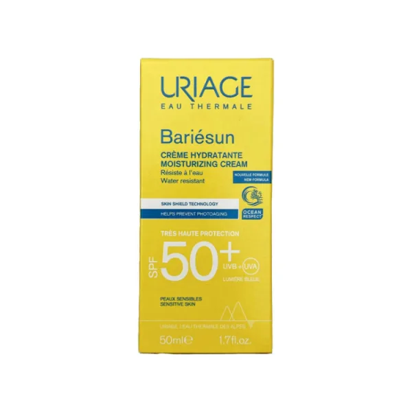 Uriage Eau Thermale Bariesun Water-Resistant Unscented مرطب Face & Body واقي شمس for Sensitive Skin SPF50+