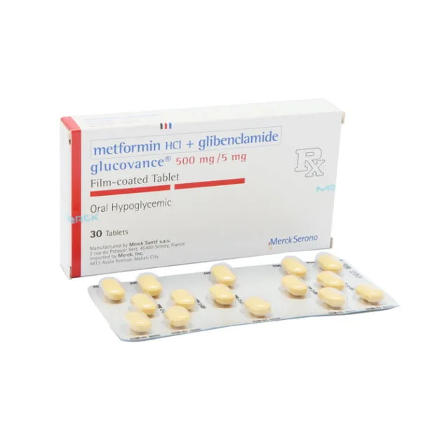 Glucovance 500 مجم Metformin Hydrochloride & 5 مجم Glibenclamide